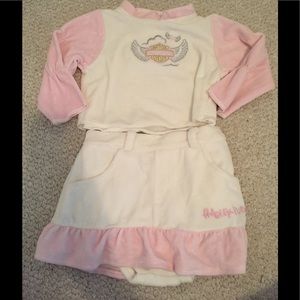 Harley-Davidson baby 2pc 6/9 months girl